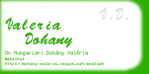valeria dohany business card
