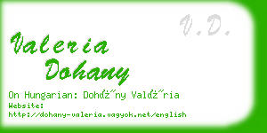 valeria dohany business card